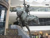 Iconic bronze statue of the man from Snowy River in the Niecon Centre