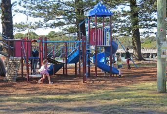 Children's playground being well used